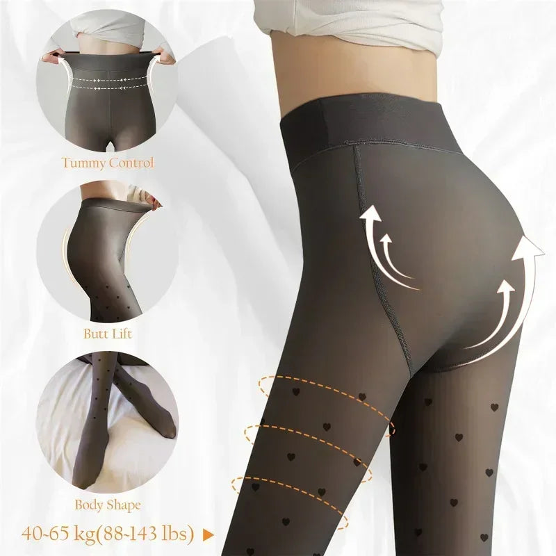 Leggings Cuoricini Invernali